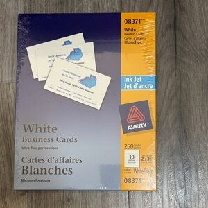 Avery 08371 Ink Jet White Business Cards New Unopened